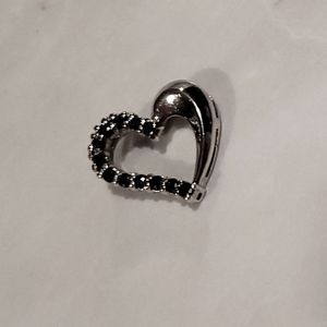 Sapphire Sterling Silver Heart Pendent